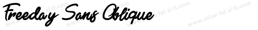 Freeday Sans Oblique字体转换
